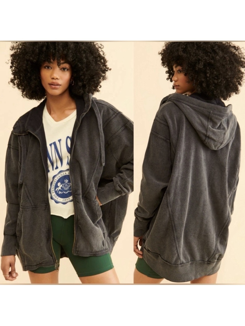 FP Movement | All Your Love Double Zip Solid Hoodie